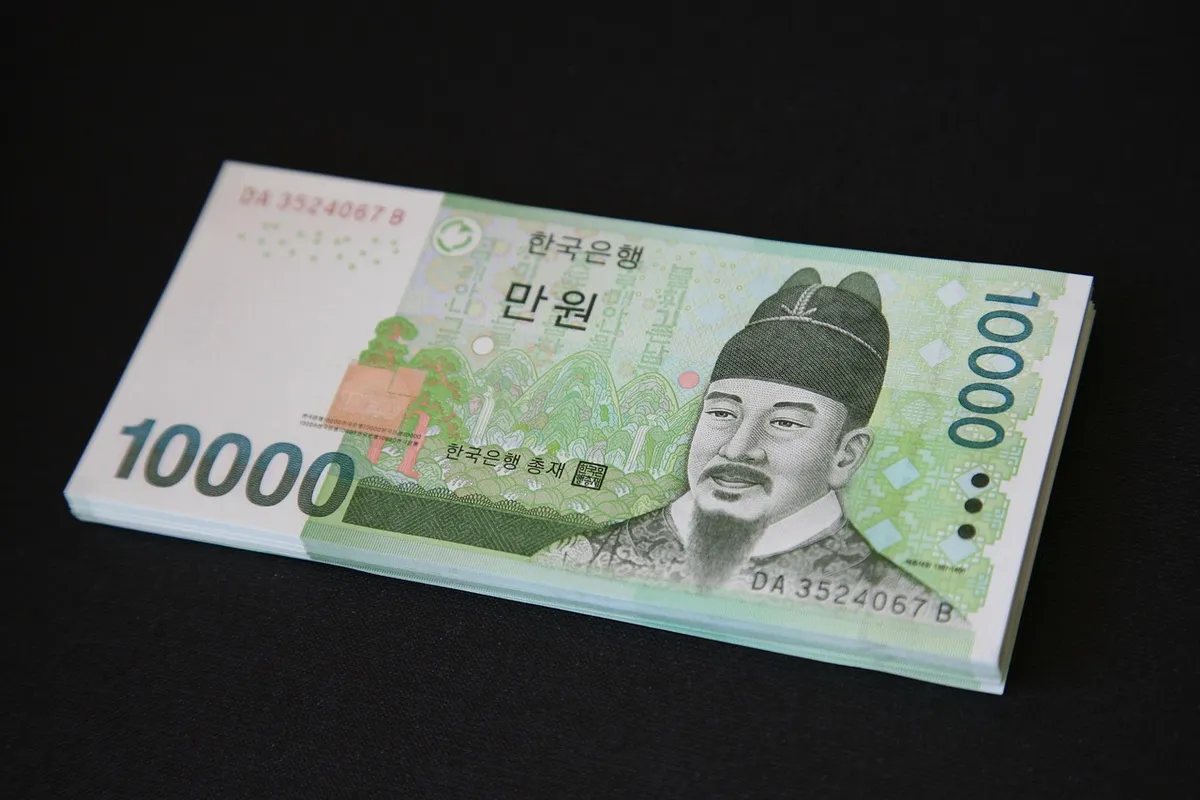 お金、ドン、10,000ウォン、10,000ウォン、韓国のお金、韓国、韓国共和国