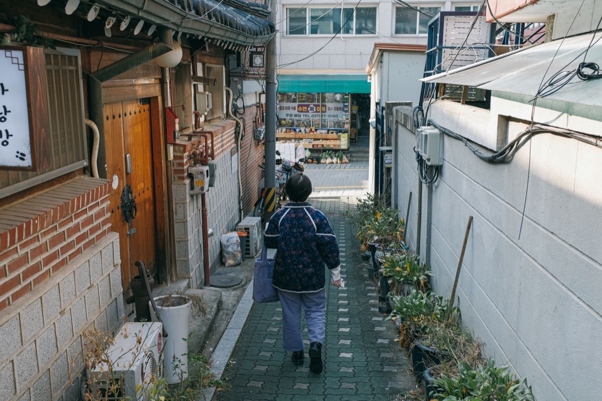 hanok interior with traditional Korean furniture